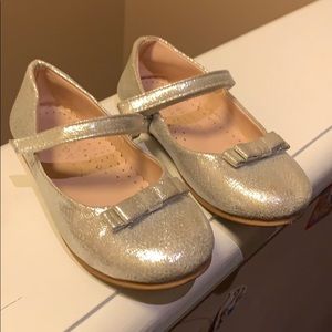Girls silver ballet flats size 10.5